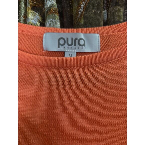 Pura Cashmere Striped Sweater Size Medium - Picture 7 of 12